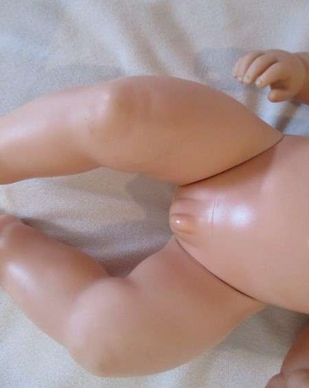 A vintage Zapf Creation, Germany anatomically correct Baby Born boy doll