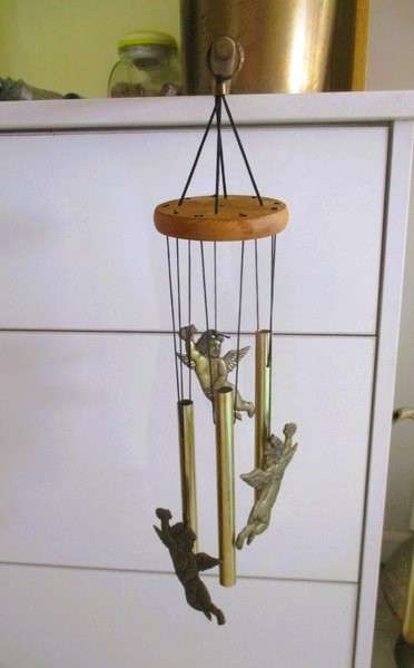 Brass cherub wind chimes with lovely tinkling sound