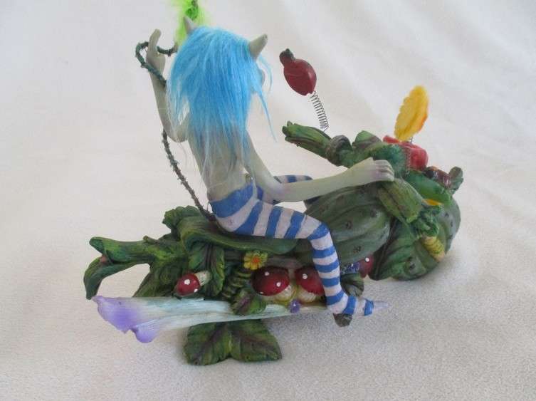Trio of whacky Pixies with Hippy Gran on her "wheels"