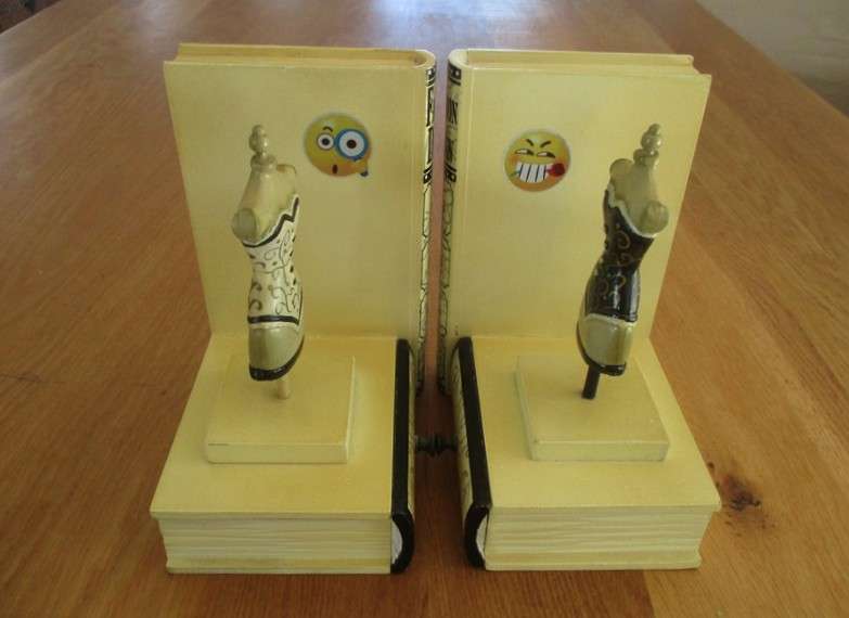 Rather unique pair of jewellery stands cum bookends