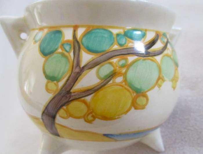 Bargain!! Circa 1930's - small Clarice Cliff Fantasque Bizarre cauldron (market value R2500-R3000)