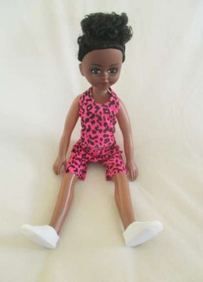 A cute 40cm tall black doll