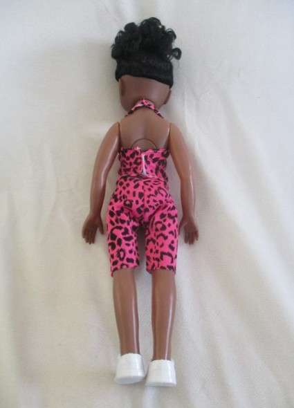 A cute 40cm tall black doll