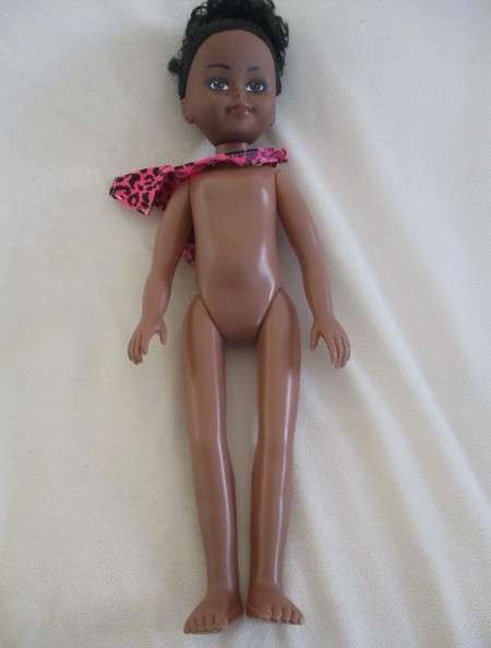 A cute 40cm tall black doll
