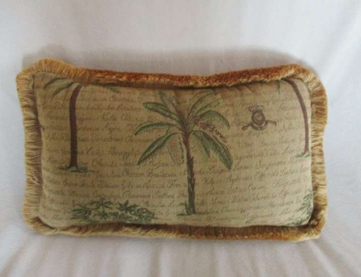 A lovely cushion made from quality woven material with fluffy border
