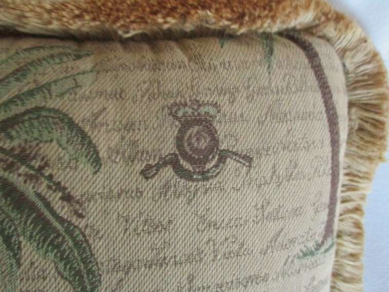 A lovely cushion made from quality woven material with fluffy border