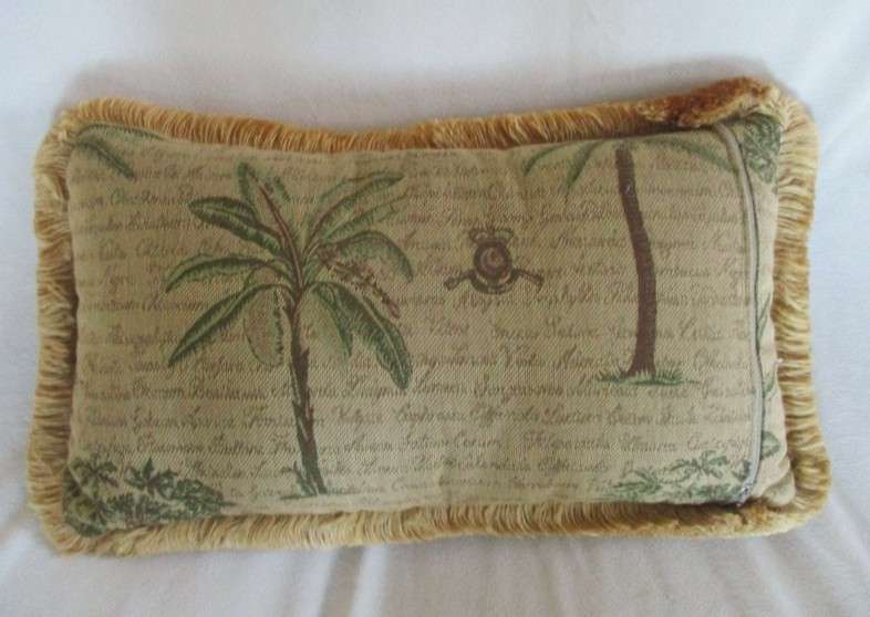 A lovely cushion made from quality woven material with fluffy border