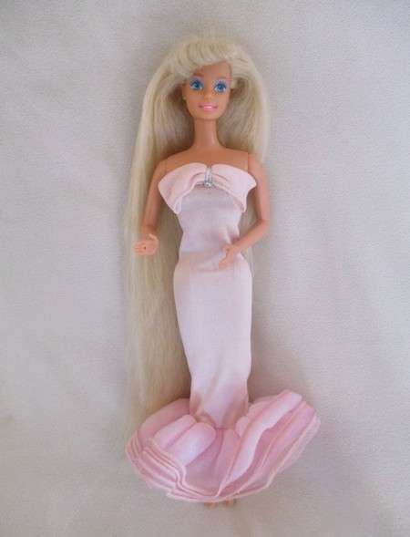 Vintage 1991/92 Totally Hair Barbie with very long hair and in lovely dress - knees bend