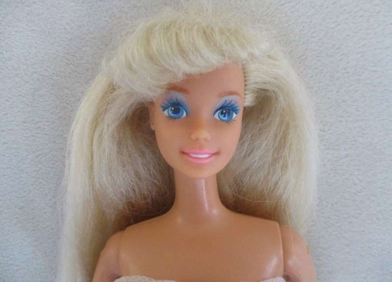 Vintage 1991/92 Totally Hair Barbie with very long hair and in lovely dress - knees bend