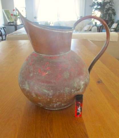 Enormous vintage and rustic genuine de Klerk Pitcher - 35cm tall