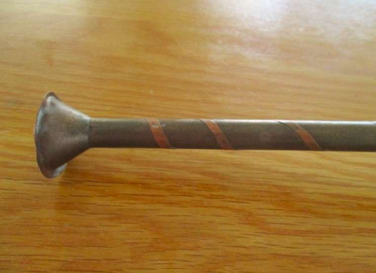 Rare! Antique copper and brass Moroccan Nafir/Ramadan trumpet (would make unique pendant light)