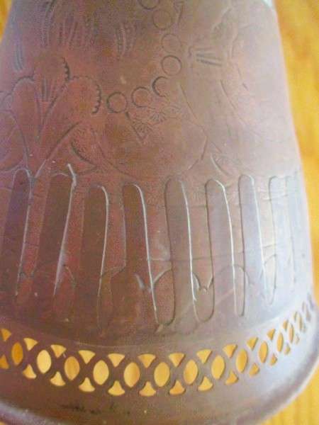 Rare! Antique copper and brass Moroccan Nafir/Ramadan trumpet (would make unique pendant light)