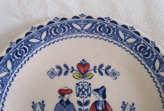 Johnson Brothers Staffordshire Old Granite ironstone 'Hearts & Flowers' cake plate