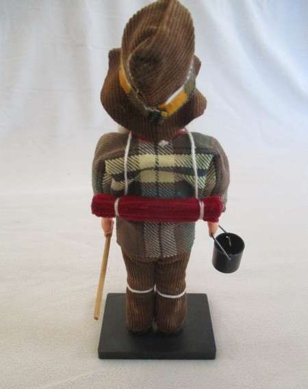Cute vintage Australian Swagman doll on stand