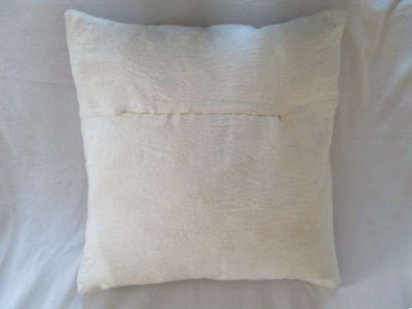 Lovely copiously embroidered cushion with floral design