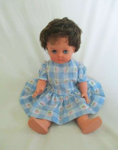 A very collectable vintage 1950's Martha Maar, Germany (Drei M Puppe) doll with the bluest eyes