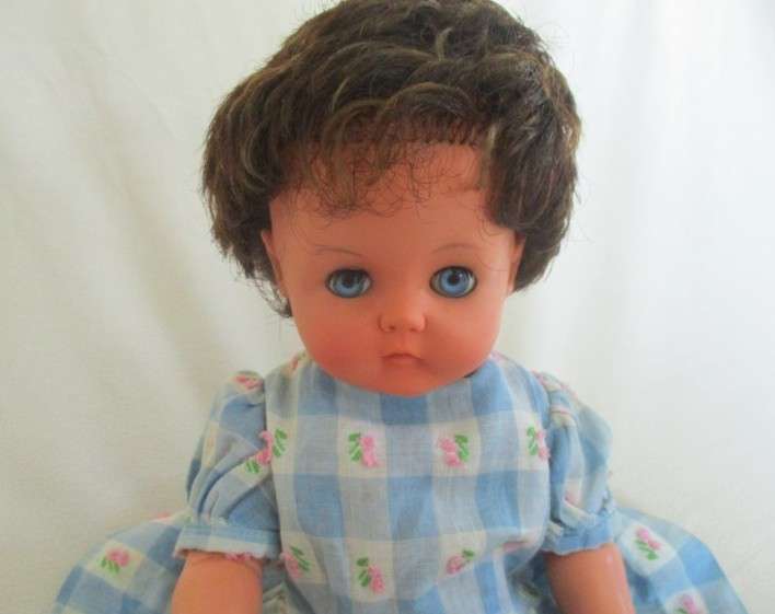 A very collectable vintage 1950's Martha Maar, Germany (Drei M Puppe) doll with the bluest eyes