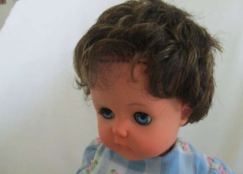 A very collectable vintage 1950's Martha Maar, Germany (Drei M Puppe) doll with the bluest eyes