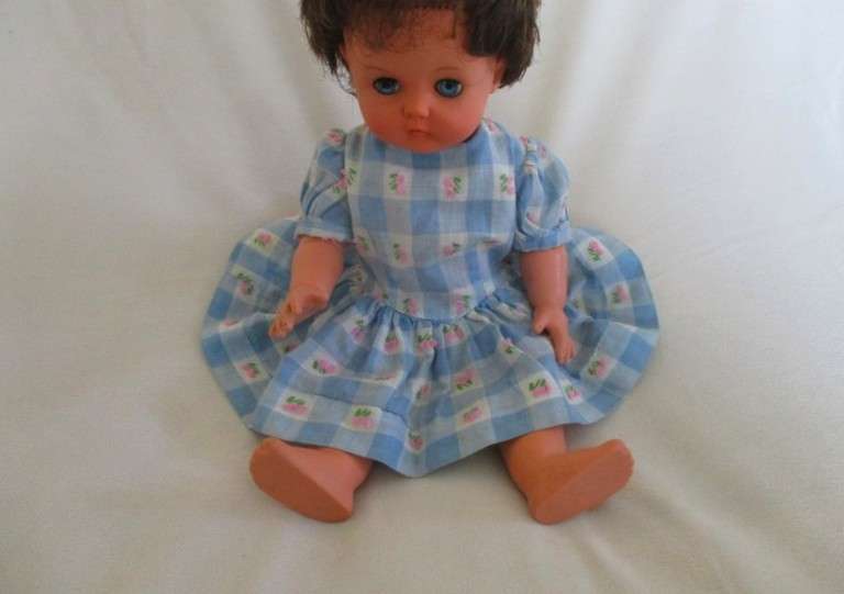 A very collectable vintage 1950's Martha Maar, Germany (Drei M Puppe) doll with the bluest eyes