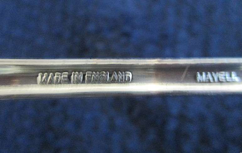 Two sets of Mayell, England silver tone salad servers for one bid