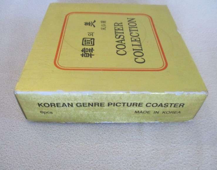 Boxed set of six Korean Genre Picture coasters after Korean artist Yeon See Hee