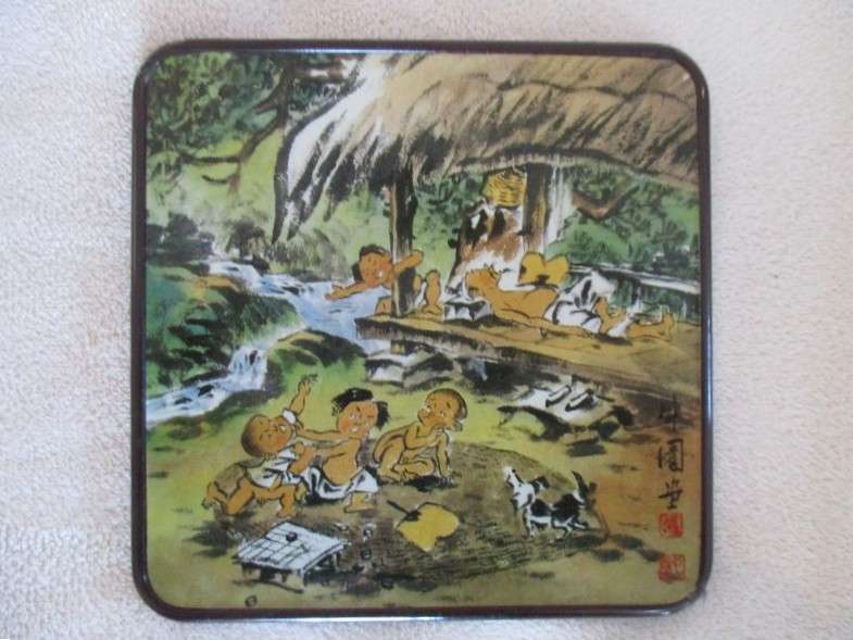 Boxed set of six Korean Genre Picture coasters after Korean artist Yeon See Hee