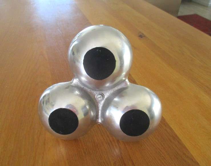 Striking Carrol Boyes style pewter dip/snack dish