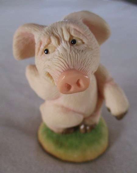 Highly collectable - handcrafted by the renowned David Corbridge - "Piggin' Pain" - vintage 1996