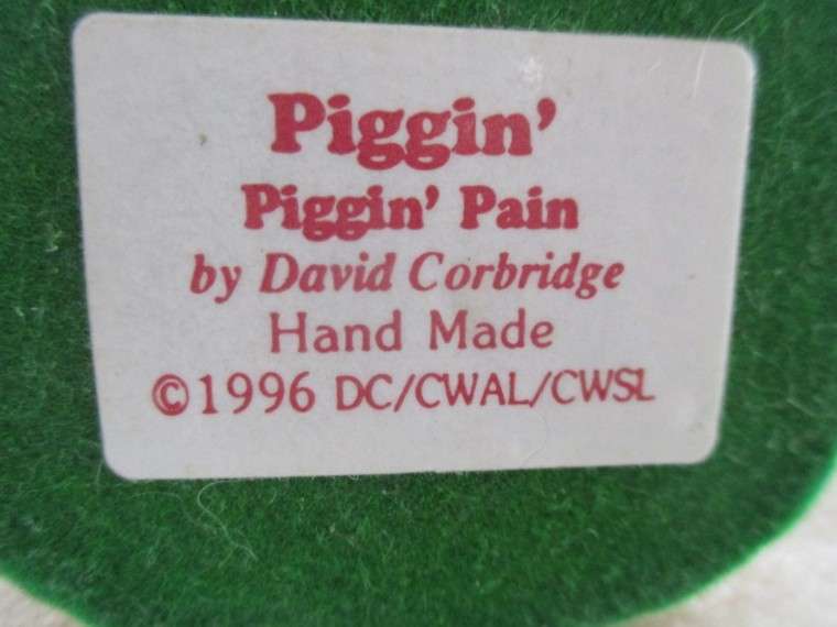 Highly collectable - handcrafted by the renowned David Corbridge - "Piggin' Pain" - vintage 1996