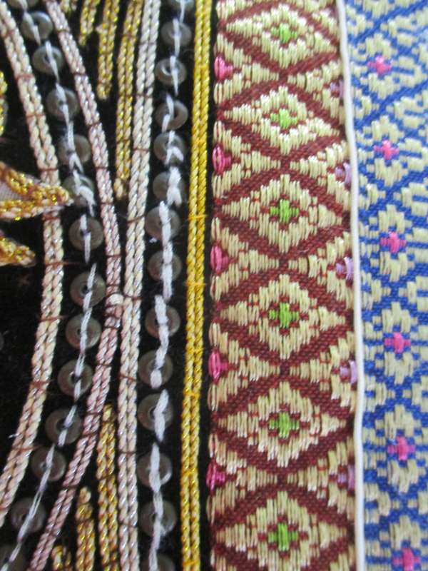 A rare vintage Burmese Kalaga tapestry cushion