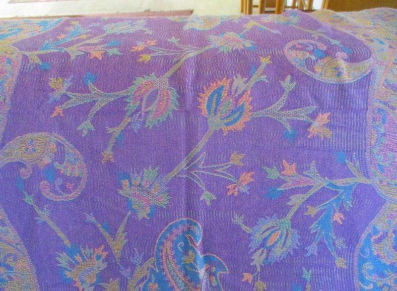 Beautiful reversable Pashmina/Throw with lovely hues of lavender, pink and blue