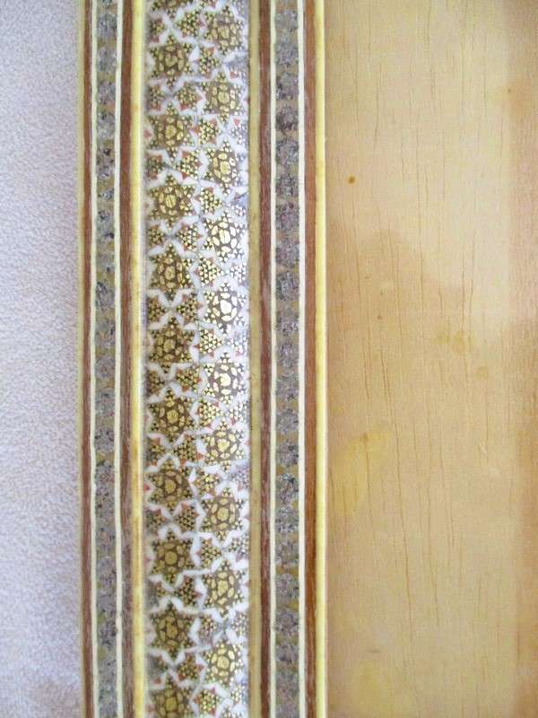 Awesome!! Vintage/antique Khatam picture frame (Indo-Persian micro mosaic marquetry)