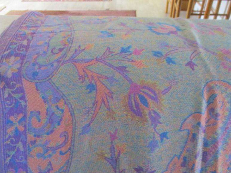 Beautiful reversable Pashmina/Throw with lovely hues of lavender, pink and blue