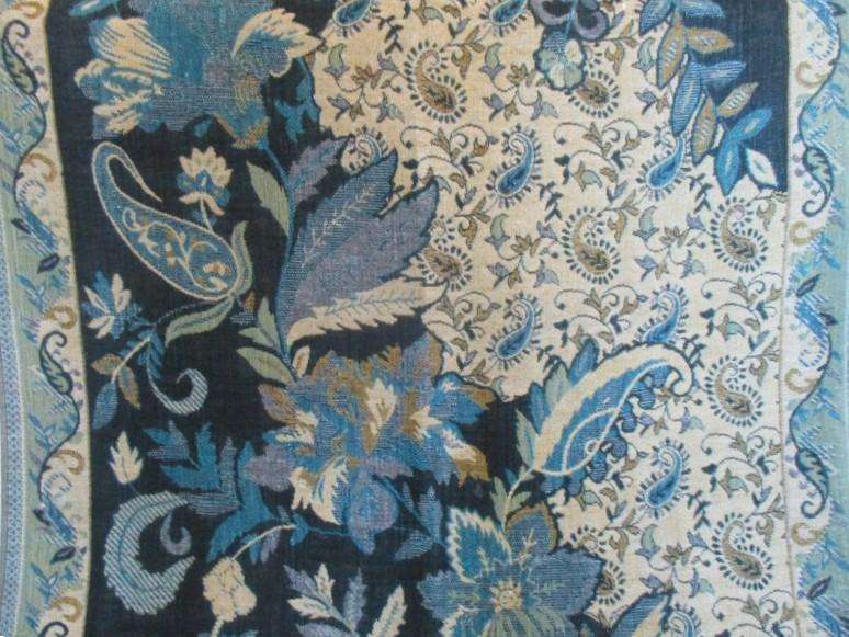 Beautiful long reversable Pashmina/Throw in shades of blue