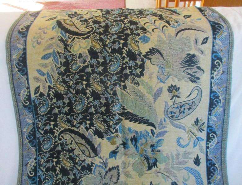 Beautiful long reversable Pashmina/Throw in shades of blue