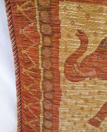 Two beautiful woven Indian cushions with elephant design - great condition