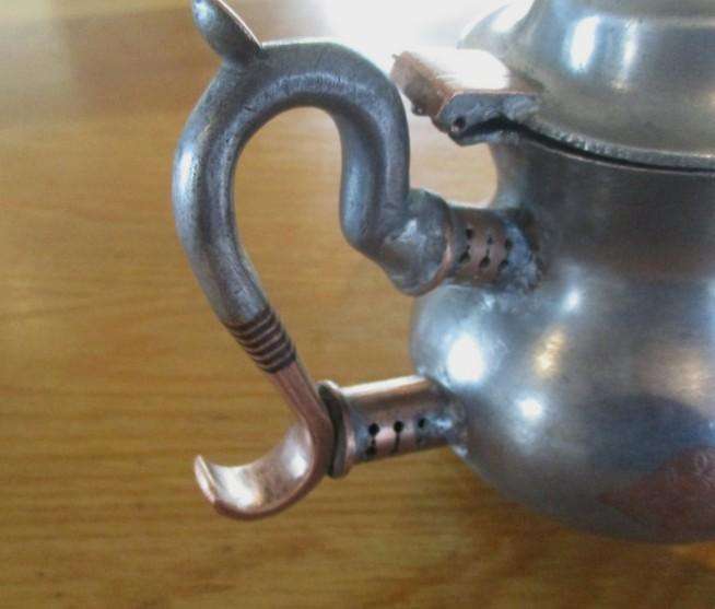 An old antique Moorish teapot handcrafted by the nomadic Tuareg people of the N.W. African Sahara