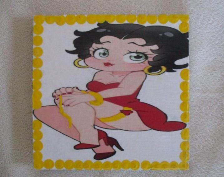 Four cute Betty Boop coasters