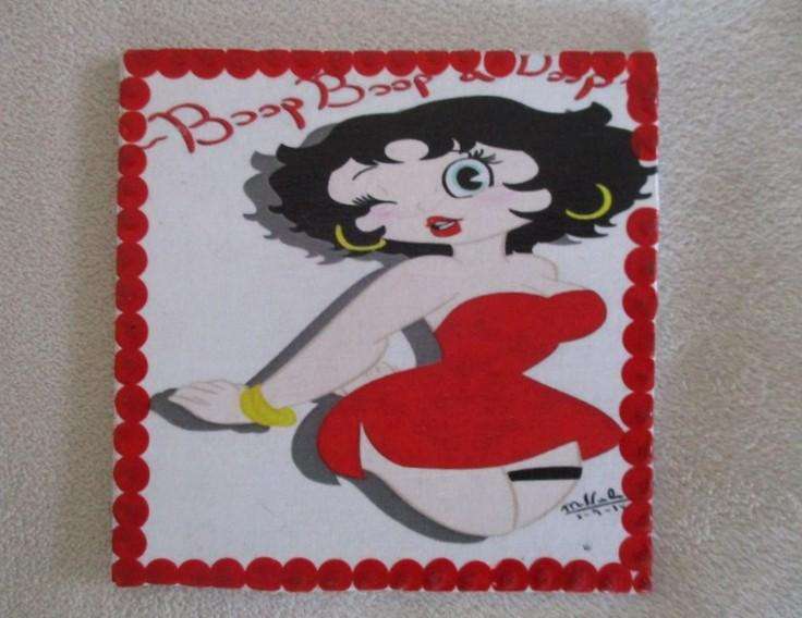 Four cute Betty Boop coasters