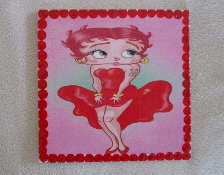 Four cute Betty Boop coasters