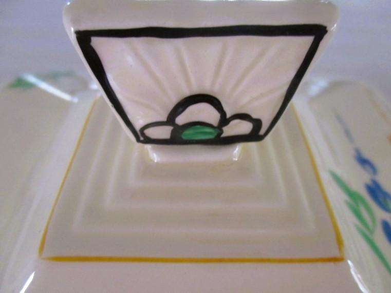 No.2 - Rare 1930's Art Deco Burleigh Ware Zenith dish/tureen with blue and yellow lupins