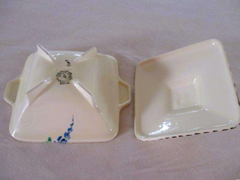 No.2 - Rare 1930's Art Deco Burleigh Ware Zenith dish/tureen with blue and yellow lupins