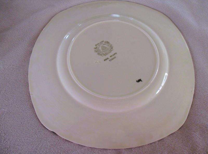 Set 2. - Rare 1930's Art Deco Burleigh Ware Zenith 16 piece dinner set  with blue and yellow lupins