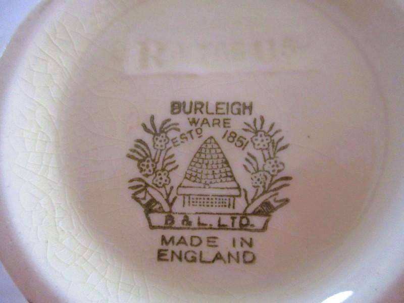 Rare 1930's Art Deco Burleigh Ware Zenith creamer/ milk jug with blue and yellow lupins