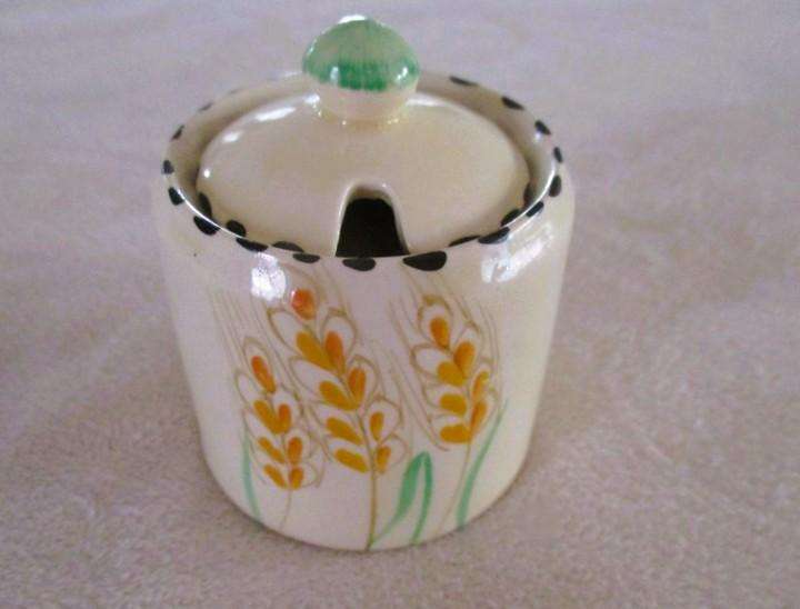 Vintage 1930's Art Deco Burleigh Ware cruet set on stand - great condition