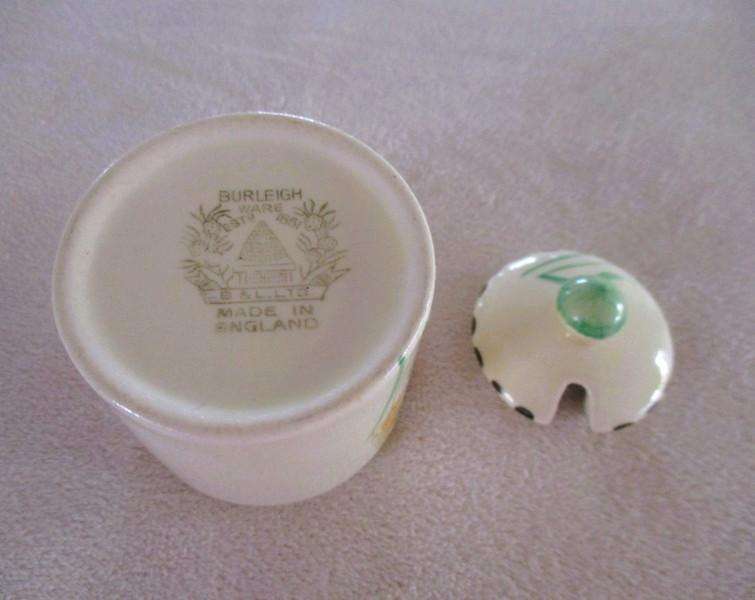 Vintage 1930's Art Deco Burleigh Ware cruet set on stand - great condition