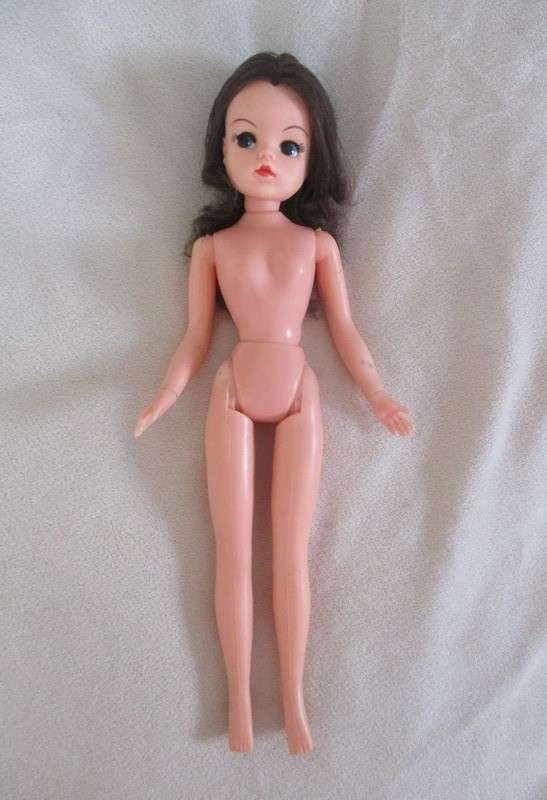 A vintage brunette Sindy doll in cute p.j. outfit