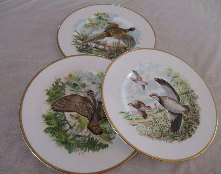 Royal Chelsea Fine Bone China - three plates from their "Birds of the Countryside" collection