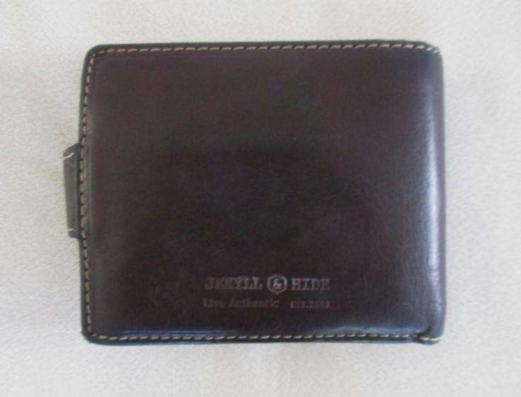 Two genuine leather Jekyll & Hide wallets - one for men, one for women