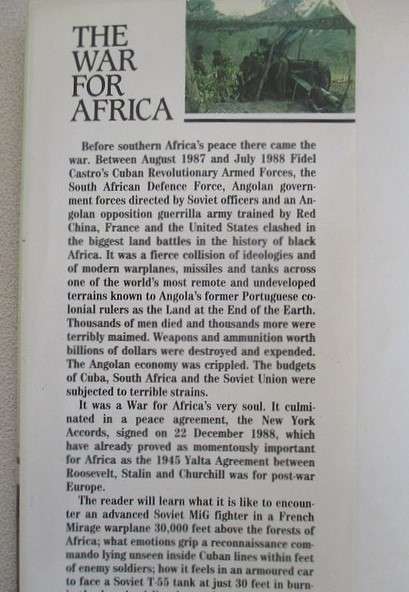 The War for Africa by Fred Bridgland - hard cover plus dust cover